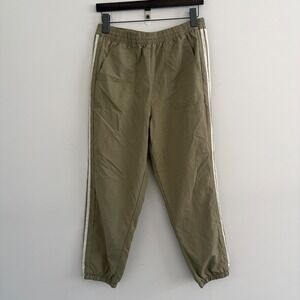 Adidas Neo Womens Olive Green 3-Stripe Windbreaker Jogger Pants H18600